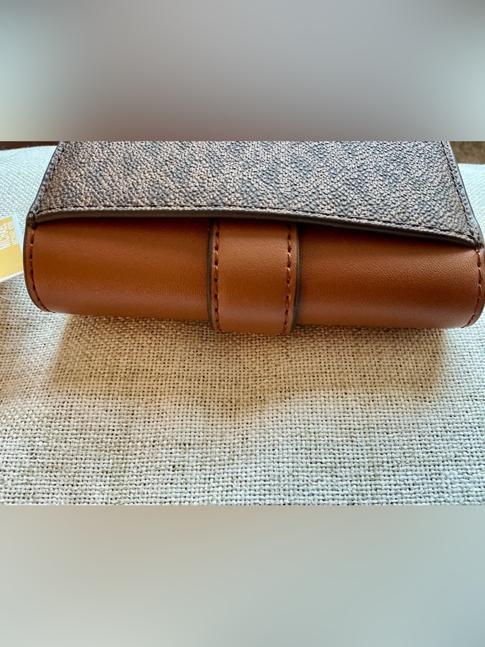 Michael Kors Carmen Brown Signature Logo Medium Snap Wallet NWT - Picture 5 of 8